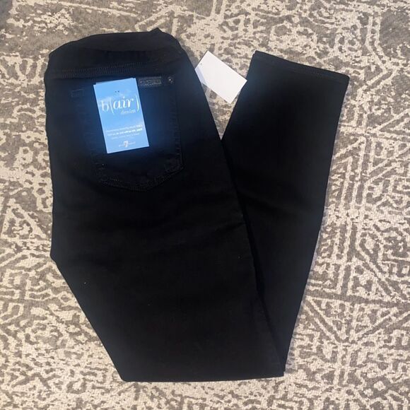 7‎ For All Mankind B(AIR) Ankle Skinny Maternity Jeans Size 28 Black - Picture 6 of 8